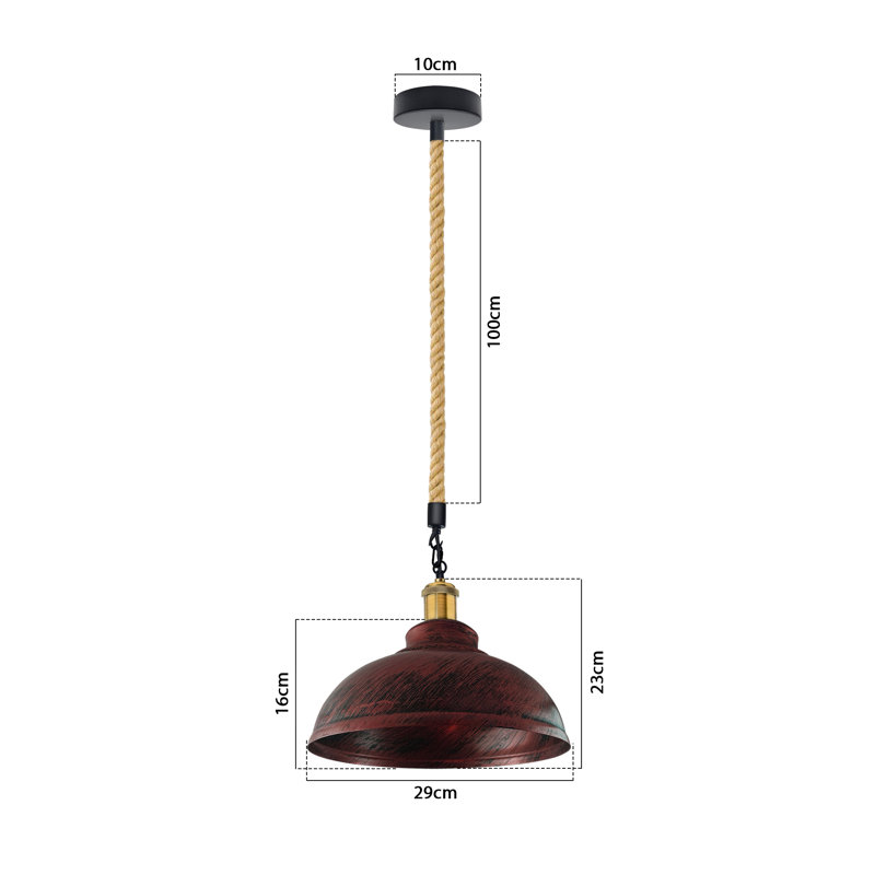 Manston 1 - Light Pendant, Rustic Red