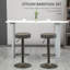Ensemble de 2 tabourets de bar réglables modernes, gris foncé