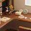 Bureau noyer + bois massif en forme de L noir + fer + bureau en acrylique-1190177340-1190177339