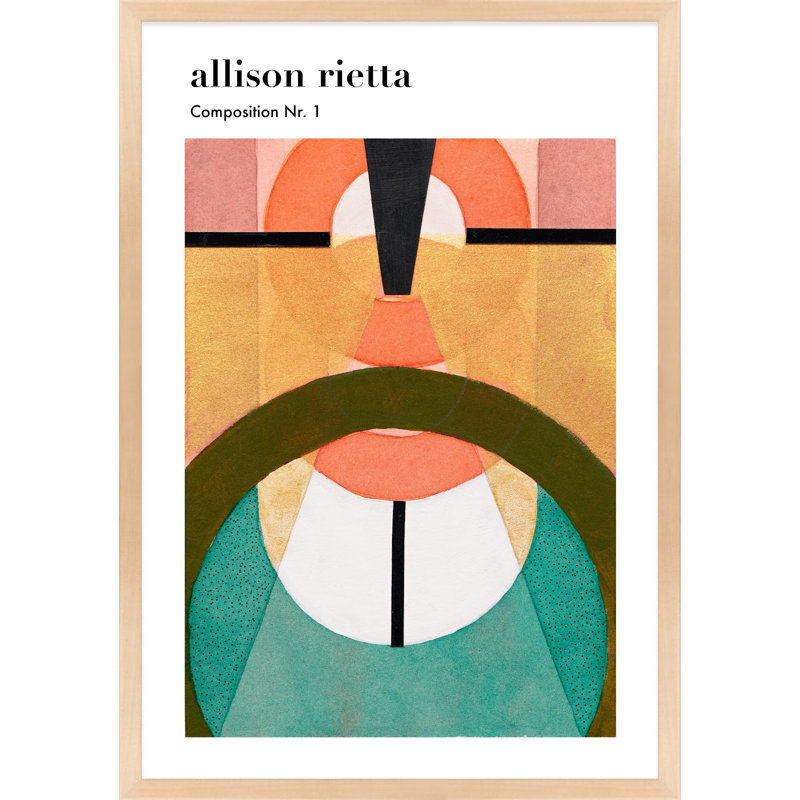 Composition Nr. 1 Print by Allison Rietta, 20" H x 14" W x 1.25" D, Maple Framed