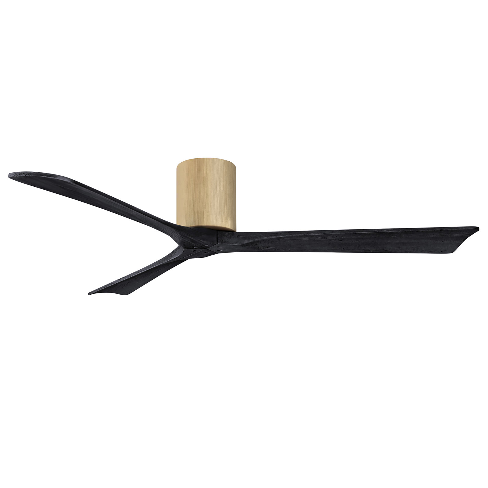 Olivier 3 Blade Ceiling Fan, Matte Black, Light Maple, 60"