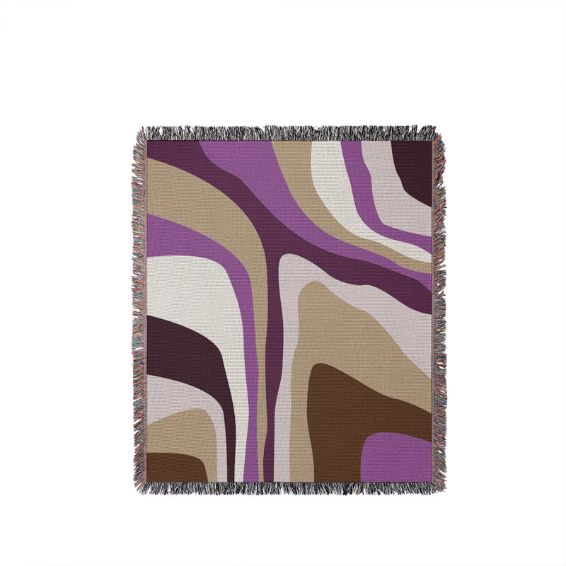 Jeté en coton Clegg, Violet, 50 x 60