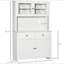 Buffet de cuisine avec huche, armoire de rangement pour garde-manger, comptoir ouvert pour micro-ondes