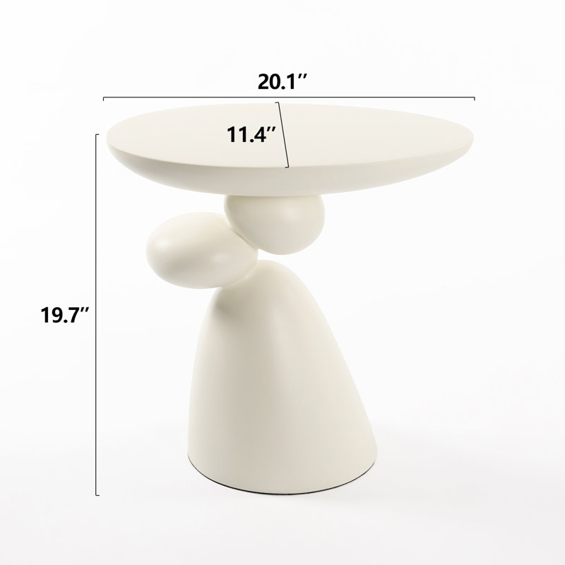 Table de coin en fibre de verre, conception ovale minimaliste pour la maison, stable et facile à nettoyer et à entretenir, aucune table basse de salon d'assemblage, tache de chaleur, style, nécessaire