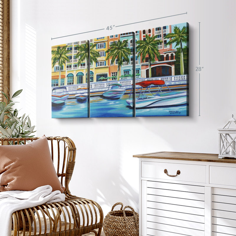 «Tropical Rendezvous I» sur toile, H 28 po x l 45 po x P 1,25 po