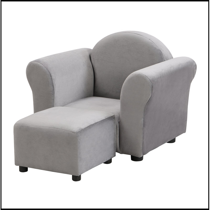 Kids Chair, Kids Upholstered Couch with ottoman