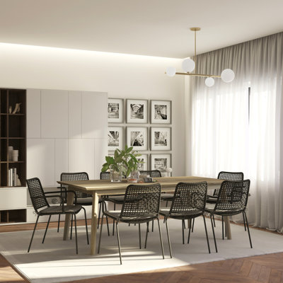 Ashantai Solid Wood Solid Wood Top Four Leg Dining Set