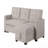 Upholstered Pull Out Sectional Sofa With Chaise-286731083