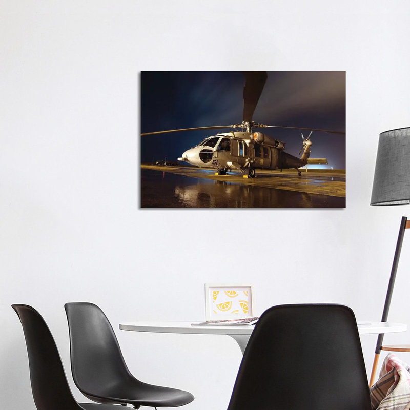 A US Navy MH-60S Seahawk Helicopter by Stocktrek Images - Wrapped Canvas Print, 101.6 cm H x 66.04 cm W x 3.175 cm D