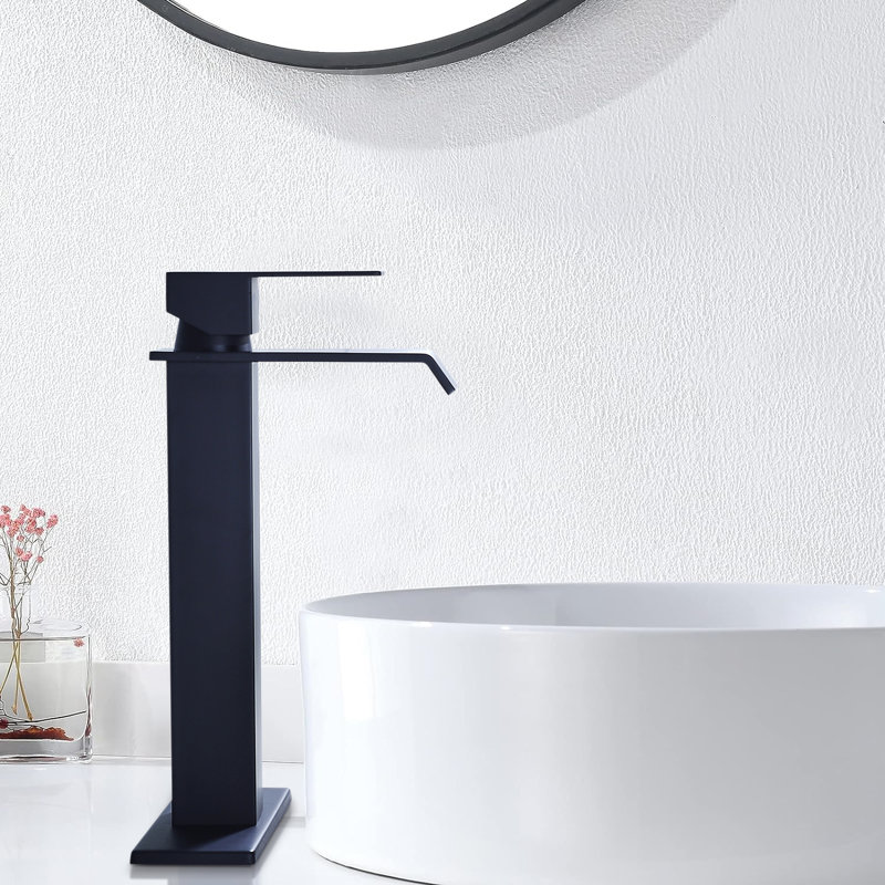 Waterfall Bathroom Faucet Single Handle Bathroom Sink Faucet Washbasin Faucet With Deck And Pop-Up Drain(Without Overflow)