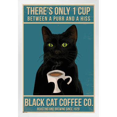 Pretty Blue Coffee Cups Poster