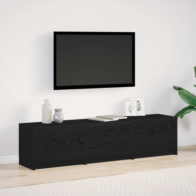 TV Stand for TVs up to 88", 40cm H x 165cm L x 34cm W, Black Oak