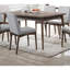 Table de salle à manger contemporaine en bois de noyer massif 1pc