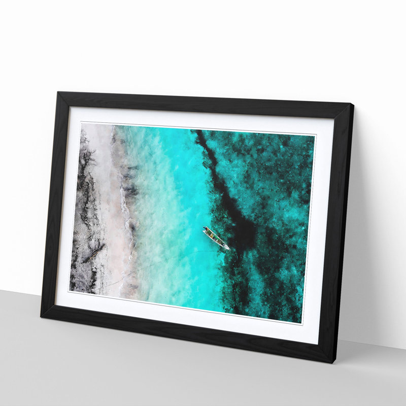 Above Atauro Island - Picture Frame Painti, 33cm H x 45cm W x 2cm D, Black
