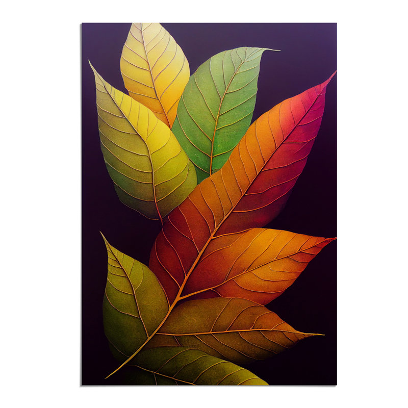 Leaves In Colour No.5 - Wall Art, Paper, 59.4cm H x 42cm W, No Matte