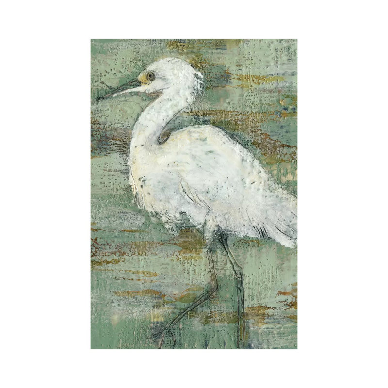 Textured Heron I by Jennifer Goldberger - Wrapped Canvas Gallery-Wrapped Canvas Giclée, 66.04 cm H x 45.72 cm W x 1.91 cm D