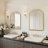 Modern Rounded Corner Rectangle Bathroom Vanity Mirror for Over Sink Framed French Cleat Mounted Wall Mirror-55255407-57368438-62790984