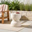 Table d'appoint 17,83 "pour l'extérieur en béton, table de bout ronde pour patio avec texture de pierre