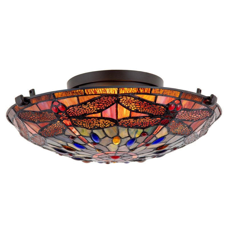 Whitsett Tiffany Glass Flush Mount