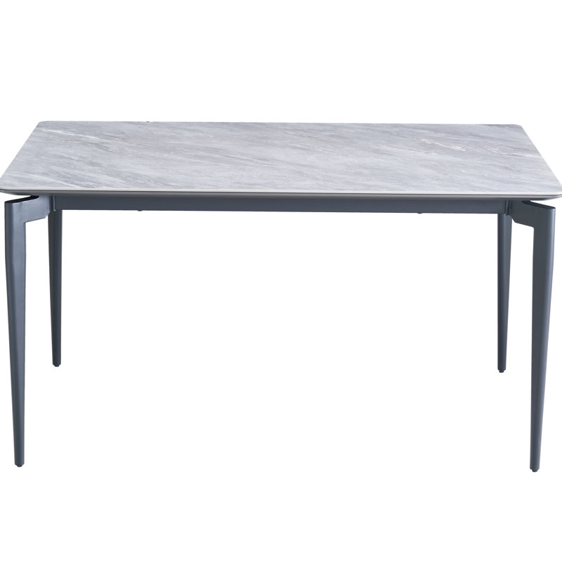 Table de cuisson en pierre frittée avec pieds noirs, spacieuse pour 6 à 8 boulangers de qualité supérieure, pour personnes