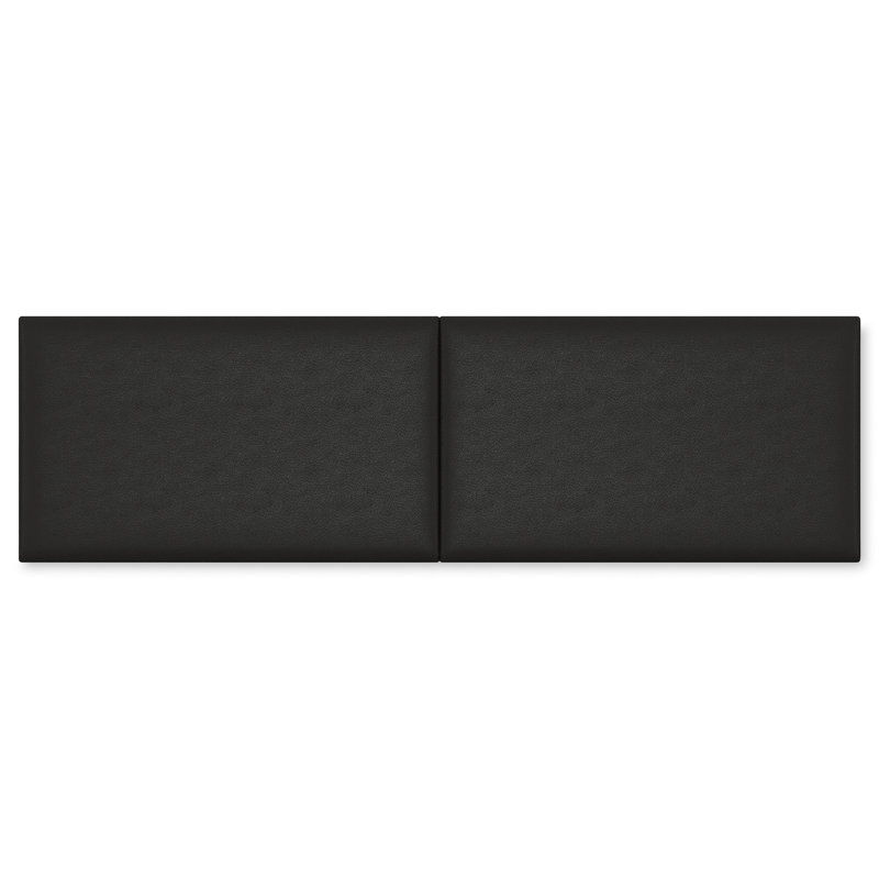 Panelist Luxe Vegan Leather Headboard: Versatile Solution for Home and Hospitality Decor, Queen, Black
