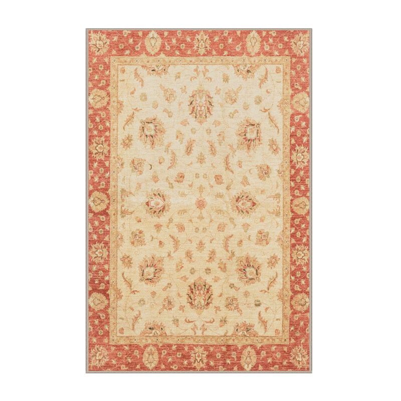 Tapis décoratif multicolore à motif abstrait, Rectangle 5 pi x 8 pi