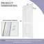 Panneau de porte central surélevé blanc moderne 30 po x 80 po