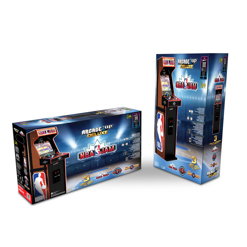 NBA Jam Deluxe 2-Player Hardwood Arcade Machine with Light-Up Marquee