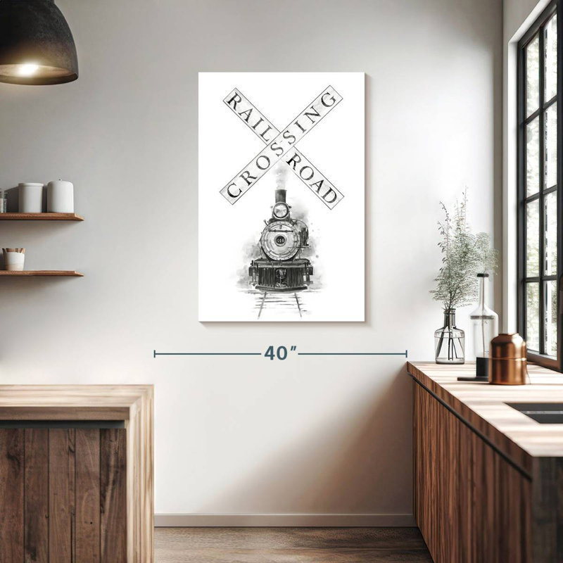 Mehar Railroad Crossing, 39" H x 26" W
