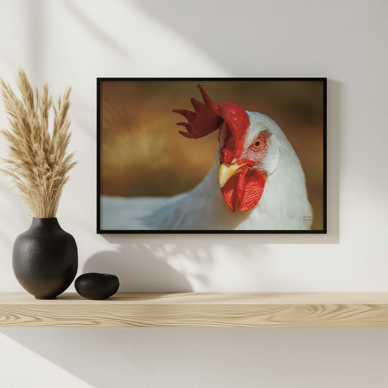 «Chicken in the Sun II» par Nathan Larson, reproduction d'art, H 32 po x l 48 po, Tanné