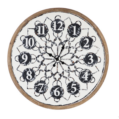 Très grande horloge murale 34 po