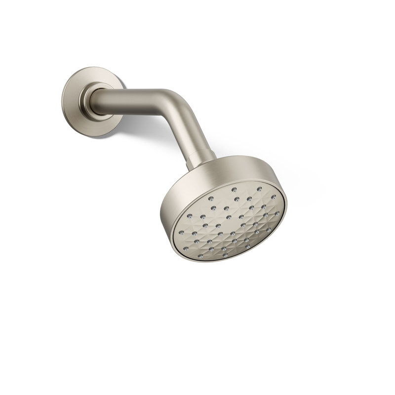 Awaken G90 Single-Function Full/Standard Fixed Shower Head, Vibrant Brushed Nickel, 1.5 GPM