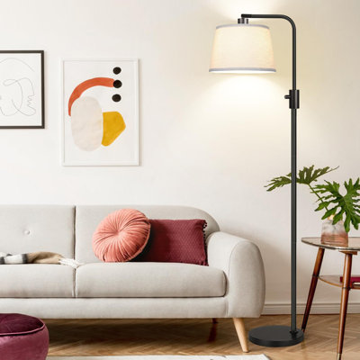 Dimmable Floor Lamp, 1000 Lm Led Edison Bulb Included, Modern Arc Floor Lamps For Living Room Bedroom