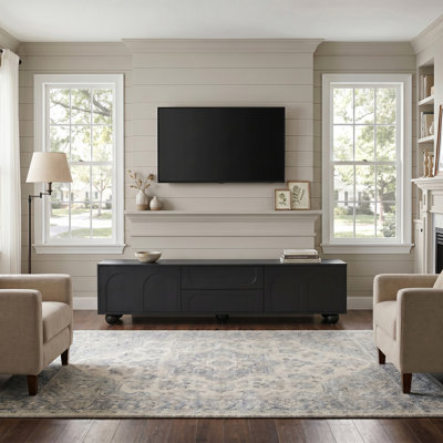 Particle Board And MDF Cream Style TV Stand  for TVs up to 75",Black