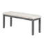 Table rectangulaire, chaises rembourrées et banc rétro avec placage en frêne gris