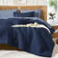 Ensemble de couette prélavée Suncomfy pour lit Cal King, 7 pièces, vert olive-134073156-135727819