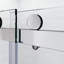 Portes de baignoire coulissantes contemporaines en acier inoxydable sans cadre