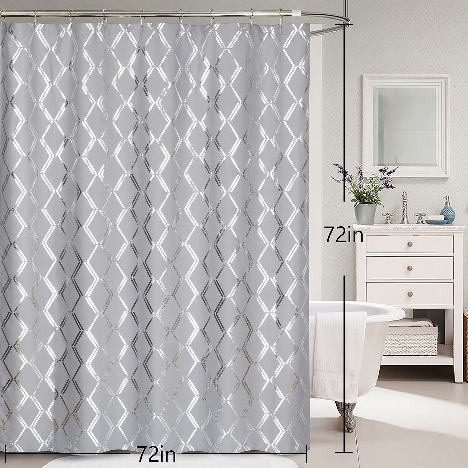 Hayford hotsell Geometric Shower Curtain