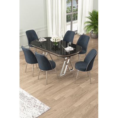 Dining Table & Chairs Set (7 Pieces)