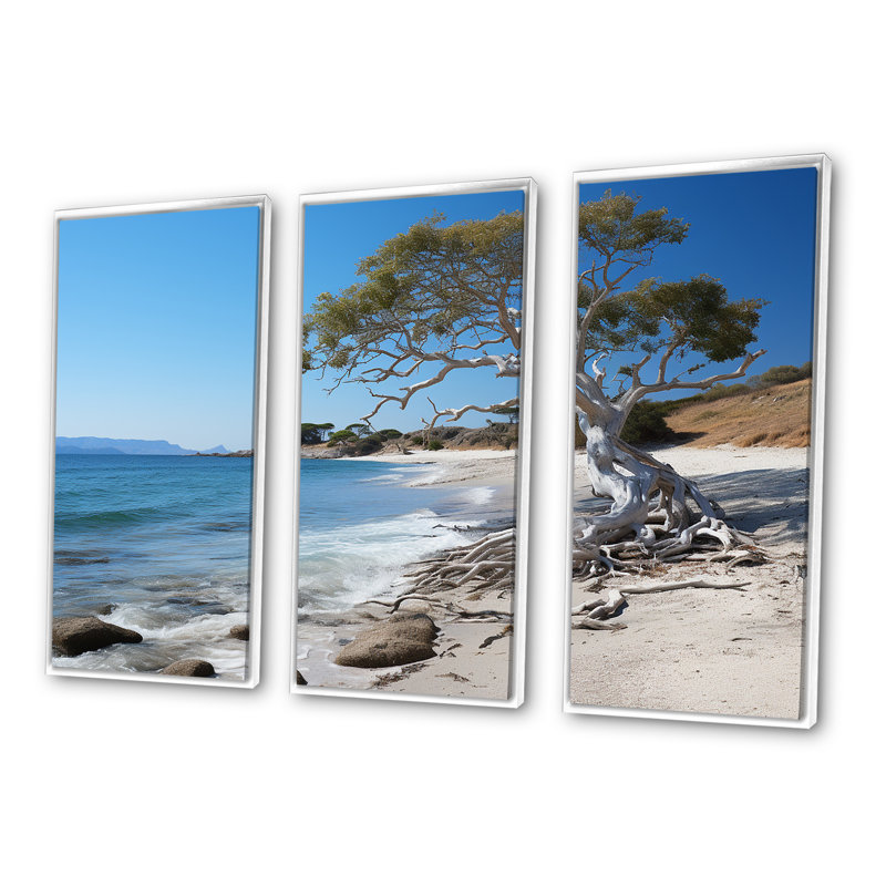 Ensemble de décorations murales monochromes bleu et gris cubain Landscape I - Cuba, H 40 po x l 60 po x P 1 po