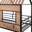 Lit mezzanine simple en métal avec toit-1851276840