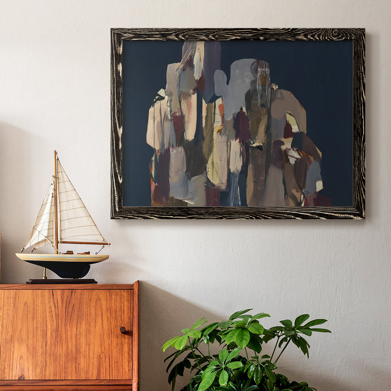 Sans titre, reproduction sur toile encadrée, H 18 po x l 26 po x P 1,5 po, Noir