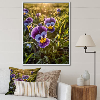 «Mauve, jaune, nature, pensées, V», sur toile