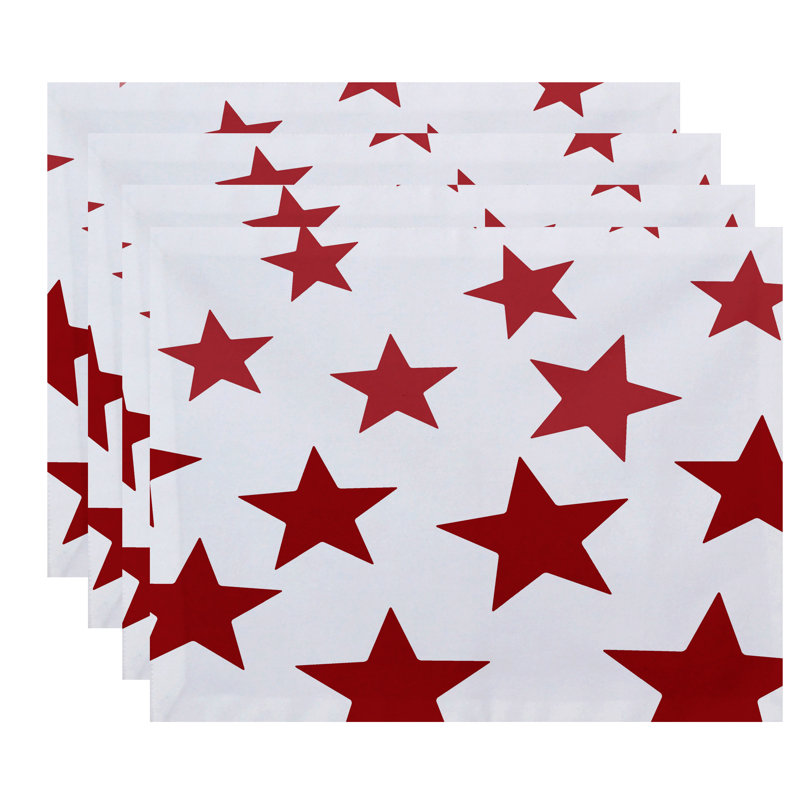 Ensemble de napperons Alissiya, Rouge