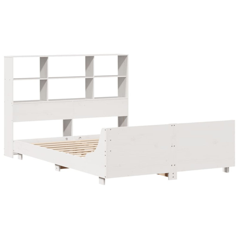 65-32 Solid Wood Bed, White, 140 x 200 cm