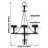 Wall Candle Sconces,3 Iron Candelabra