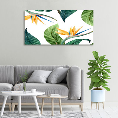 Tropical Flowers - No Frame Print on Canvas