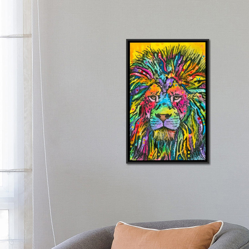 « pavonia », impression sur toile, H 26 po x l 18 po x P 1,5 po, Toile avec cadre noir