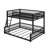 Full XL Over Queen Bunk Beds, Bunk Bed Frame With Ladder & Guardrails-767154907