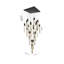 This Exquisite Chandelier Is In A Matte Black Finish. The Frame Is Made Out Of Metal, And It Comes With A Clear Hanging Bubble Crystal. The Adjustable Cord Links Make This Fixture Suitable For Most Ceiling Heights.-249366594-249366595-249366617